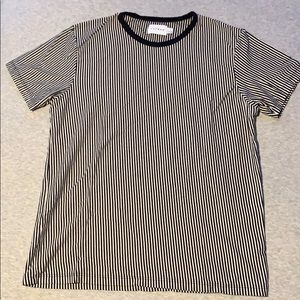 Black and White Striped Topman T-Shirt